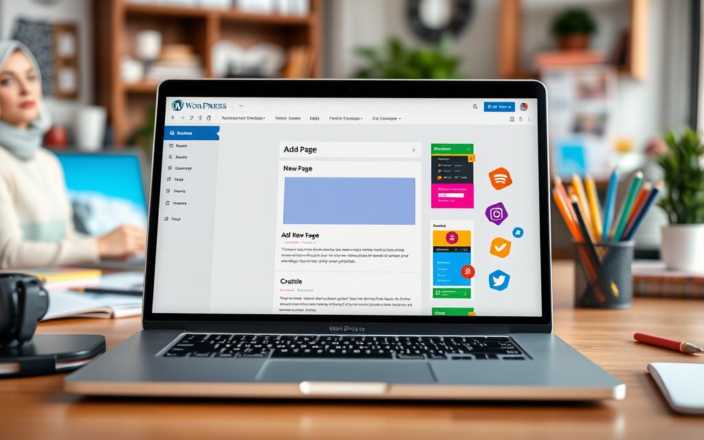 WordPress page creation
